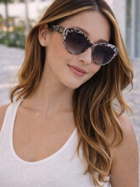 Dolce & Gabbana Accessories - Dolce & Gabbana DG4236 Floral Oversized Sunglasses 2842/8G Italy